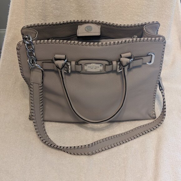 Michael Kors Tan Pebble Leather Shoulder Bag - Picture 1 of 5